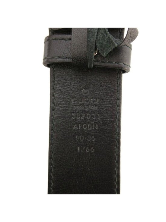 Gucci Interlocking Belt Leather Black SK main image 7